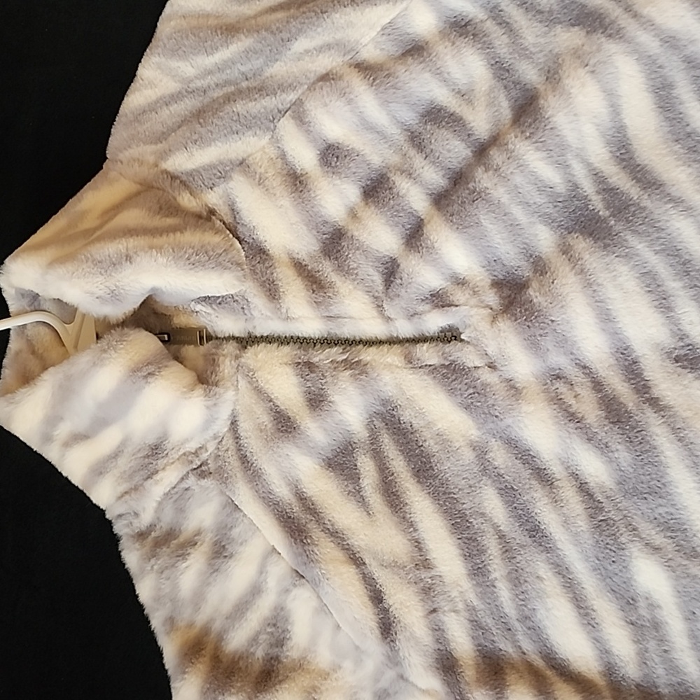 Calvin Klein faux fur top
